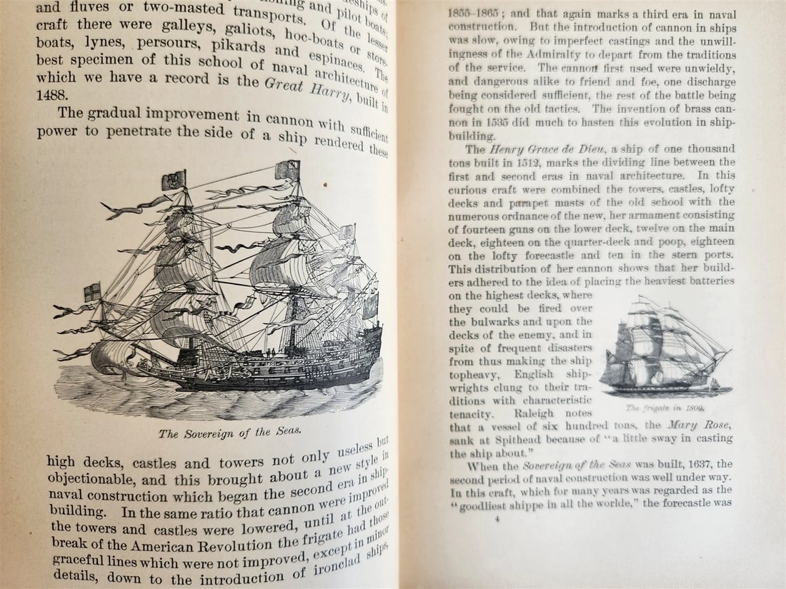 1894 HISTORY of UNITED STATES NAVY by EDGAR MACLAY ANTIQUE 2 vols ILLUSTRATED - 5