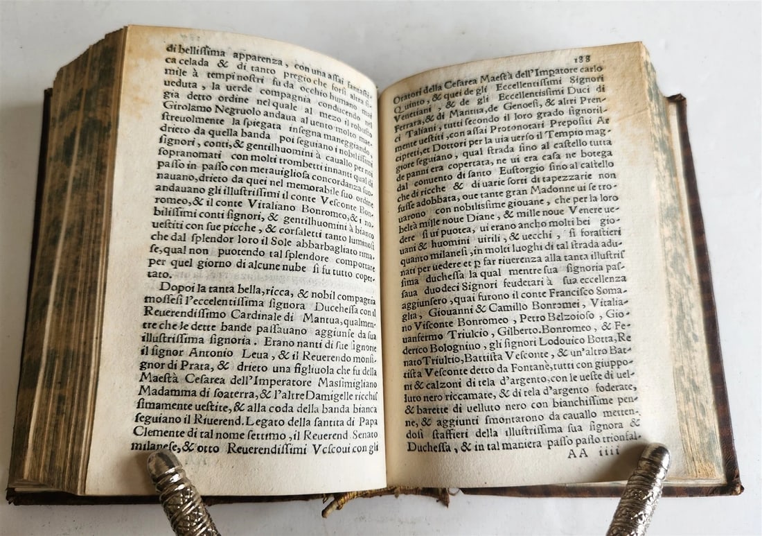 1545 History of events in Italy France Spain Germany & India ANTIQUE 16th cent. - 6