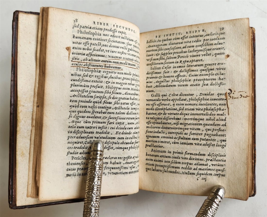 1559 POLITICAL TREATISE by Franciscus Patricius ANTIQUE original 16th c. binding - 7