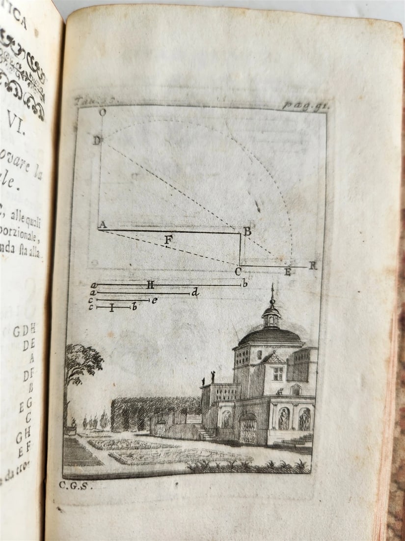 1761 GEOMETRY ILLUSTRATED Pratica di Geometria by Sebastien Leclerc ANTIQUE - 14
