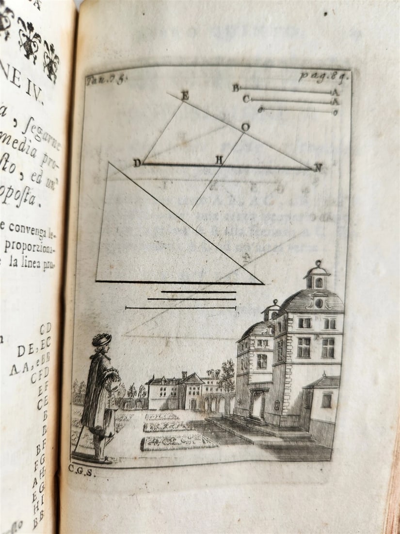 1761 GEOMETRY ILLUSTRATED Pratica di Geometria by Sebastien Leclerc ANTIQUE - 15