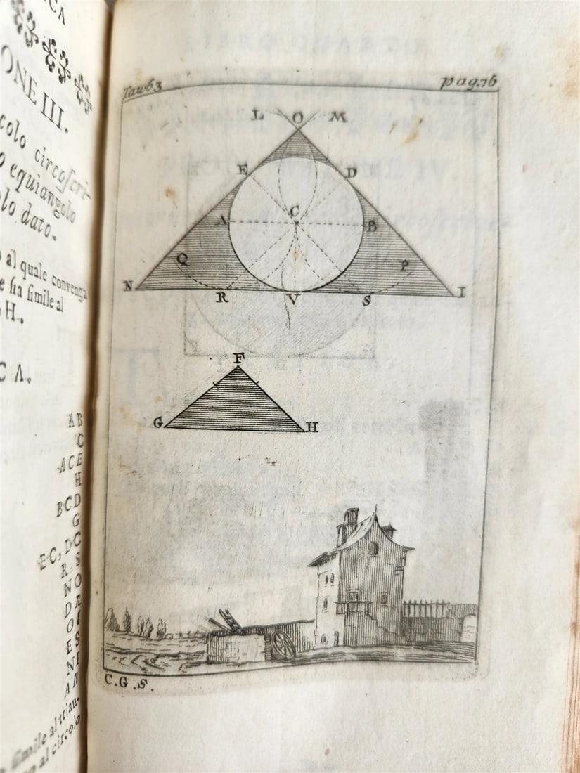 1761 GEOMETRY ILLUSTRATED Pratica di Geometria by Sebastien Leclerc ANTIQUE - 4
