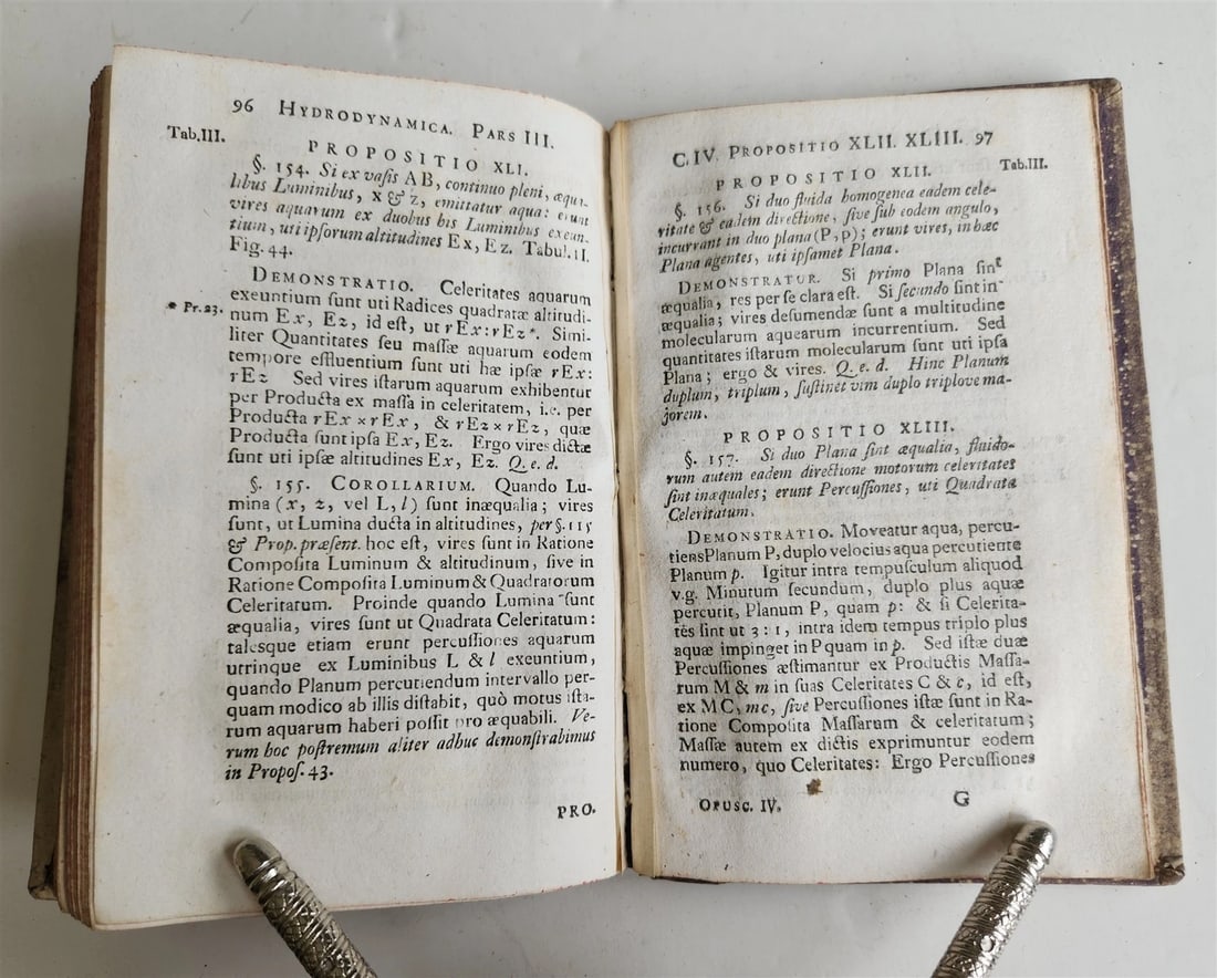 1756 MECHANICA HYDRODYNAMICA ILLUSTRATED Francisco Huberti ANTIQUE - 9