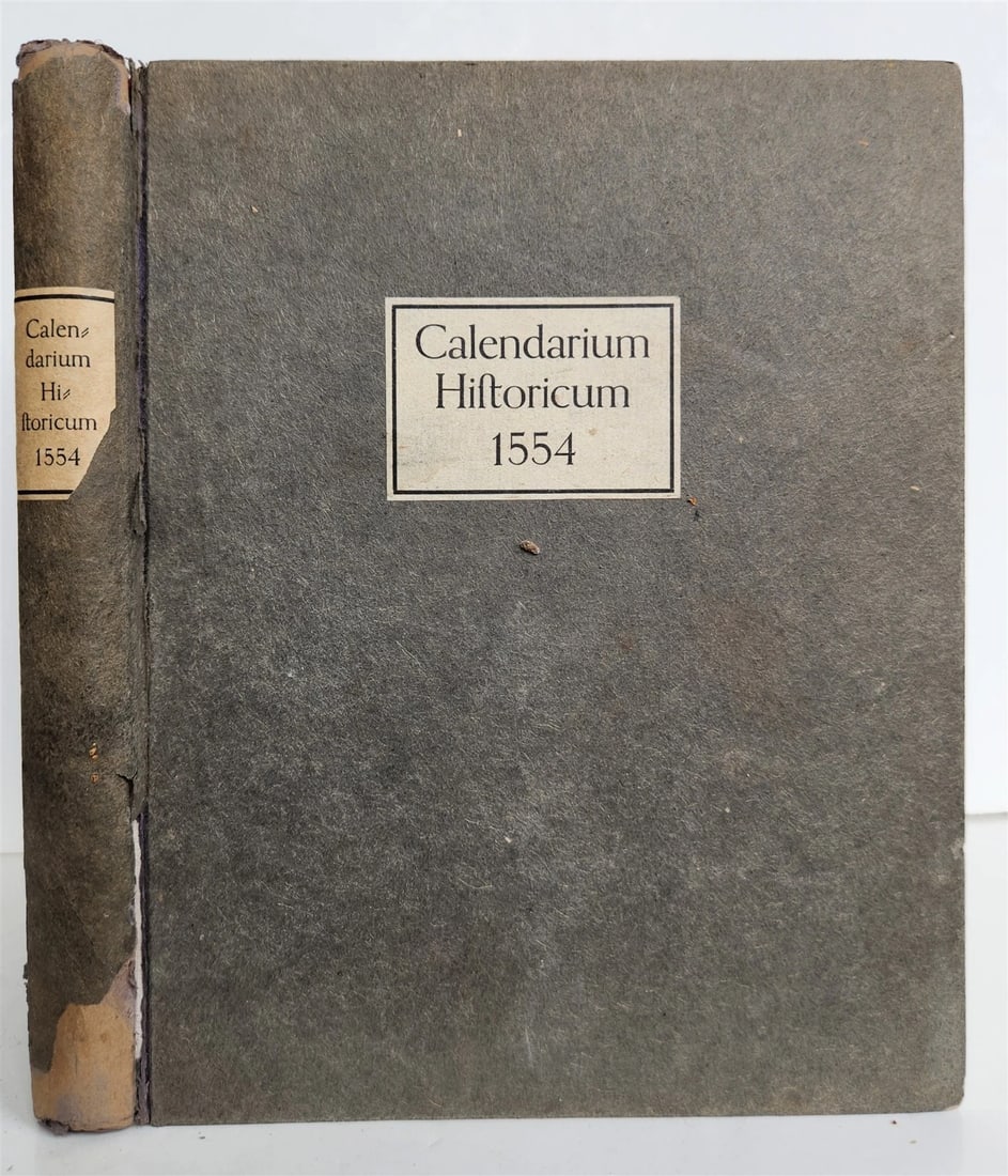 1554 HISTORICAL CALENDAR by CASPAR GOLDWURM Calendarium Historicum ANTIQUE - 2