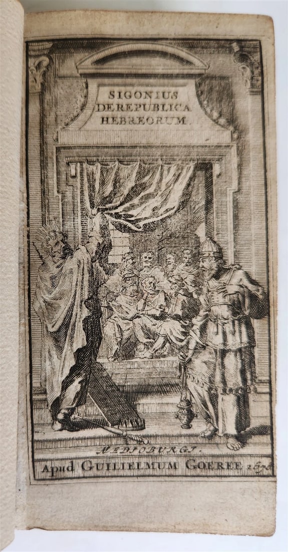 1678 HISTORY of JEWISH PEOPLE antique 17th CENTURY De republica Hebreorum (1 of 7)