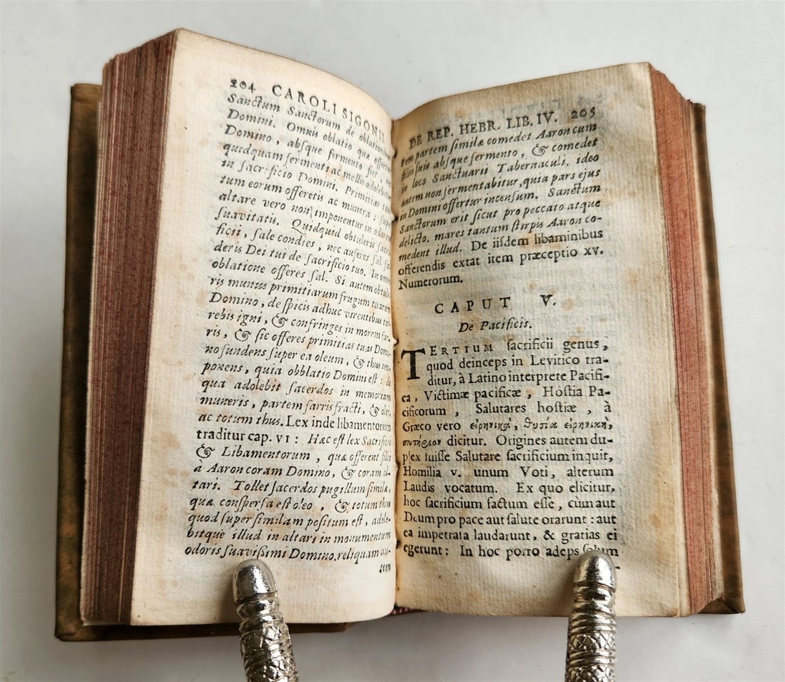 1678 HISTORY of JEWISH PEOPLE antique 17th CENTURY De republica Hebreorum - 7