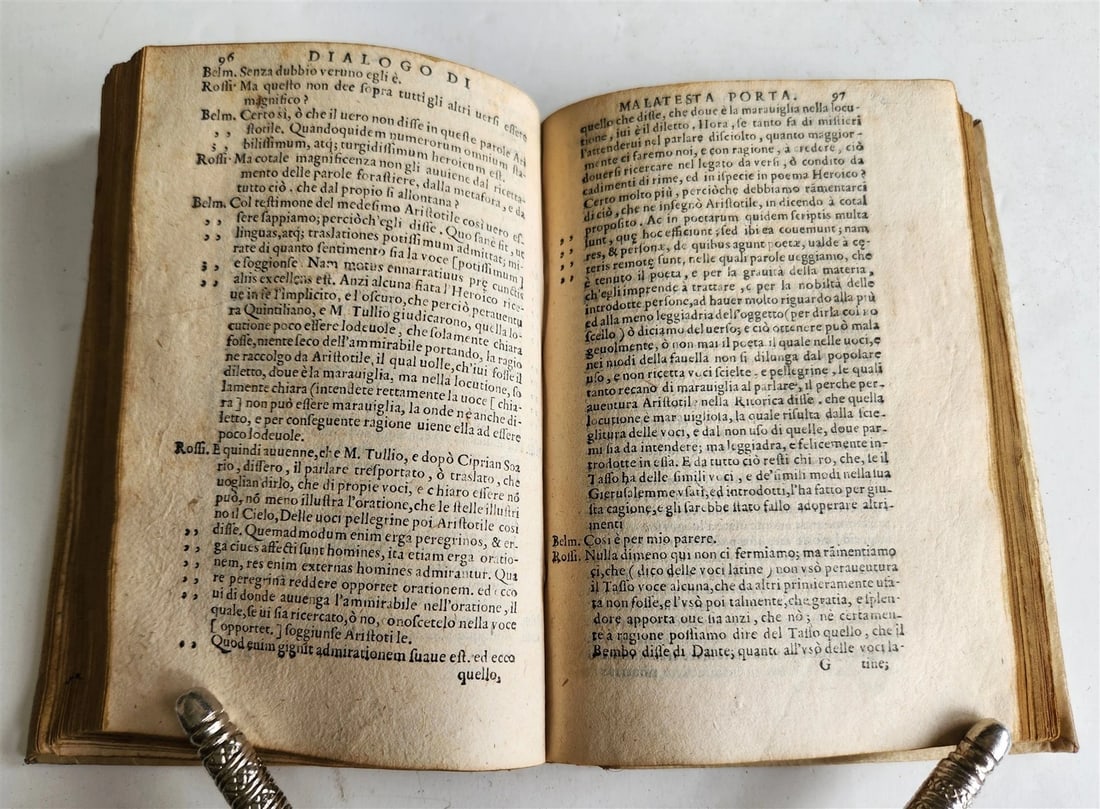 1589 Commentary on Torquato Tasso's Jerusalem Delivered ANTIQUE vellum bound - 12