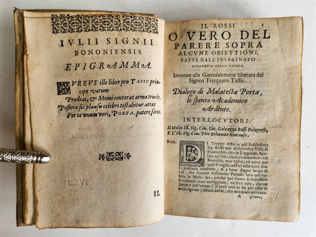 1589 Commentary on Torquato Tasso's Jerusalem Delivered ANTIQUE vellum bound - 8