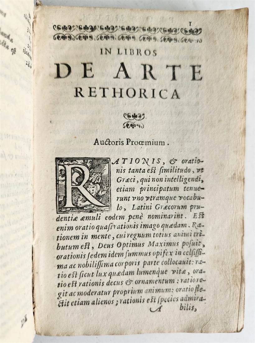 1611 first textbook for Jesuit rhetoric by Cipriano Soarez ANTIQUE vellum bound - 10