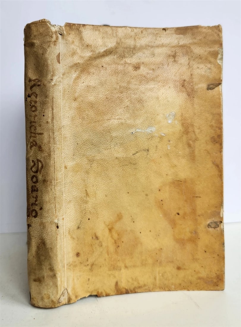 1611 first textbook for Jesuit rhetoric by Cipriano Soarez ANTIQUE vellum bound - 2