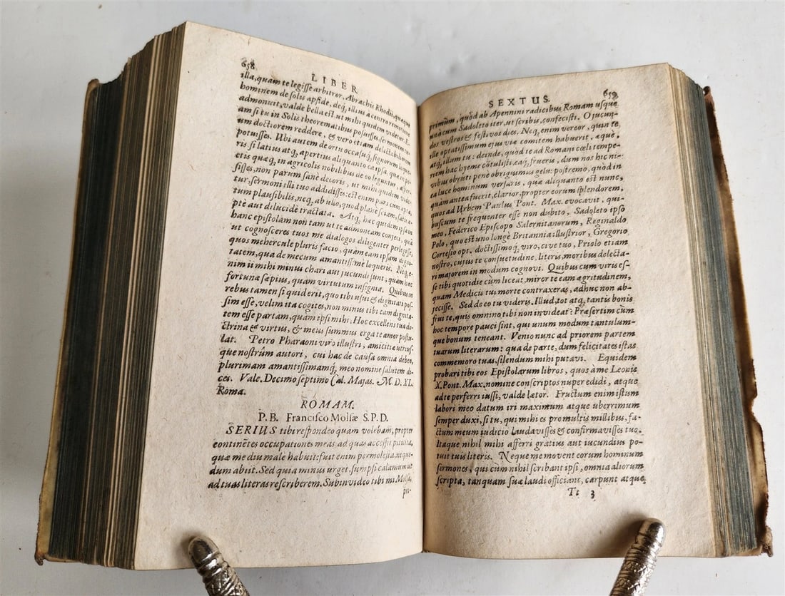 1611 PIETRO BEMBO EPISTOLARUM antique vellum bound 17th CENTURY - 6