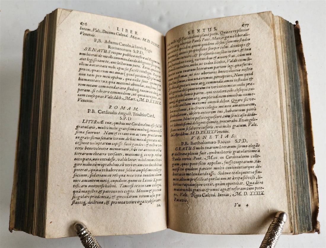 1611 PIETRO BEMBO EPISTOLARUM antique vellum bound 17th CENTURY - 7