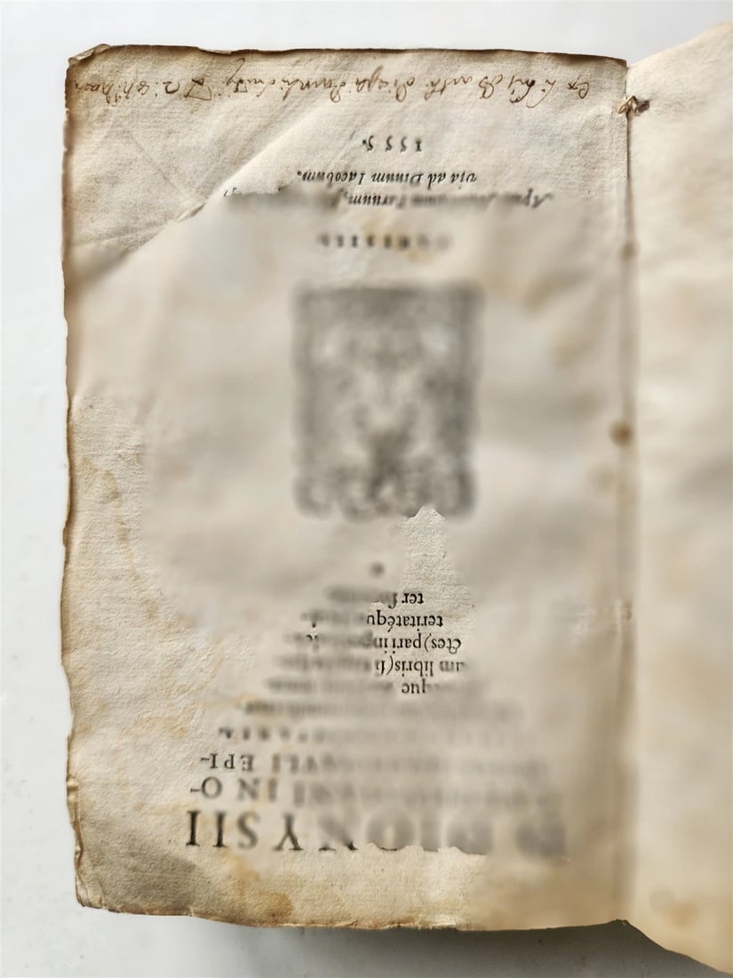 1555 BIBLE COMMENTARY by Dionysius Carthusianus antique VELLUM BINDING 16th CEN. - 6
