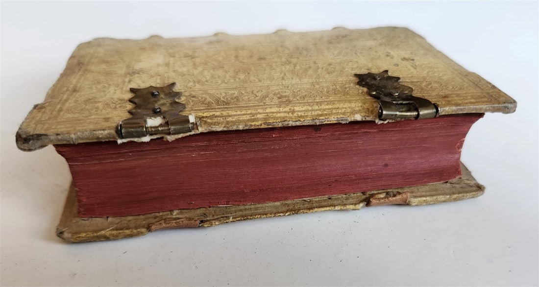 1592 POETRY by Marcus Hieronymus Vida antique BLIND-TOOLED PIGSKIN BINDING 16 C. - 13