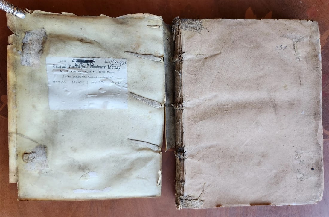 1593 THEOLOGY by Nikolaus Selnecker antique VELLUM BINDING 16th CENTURY - 9