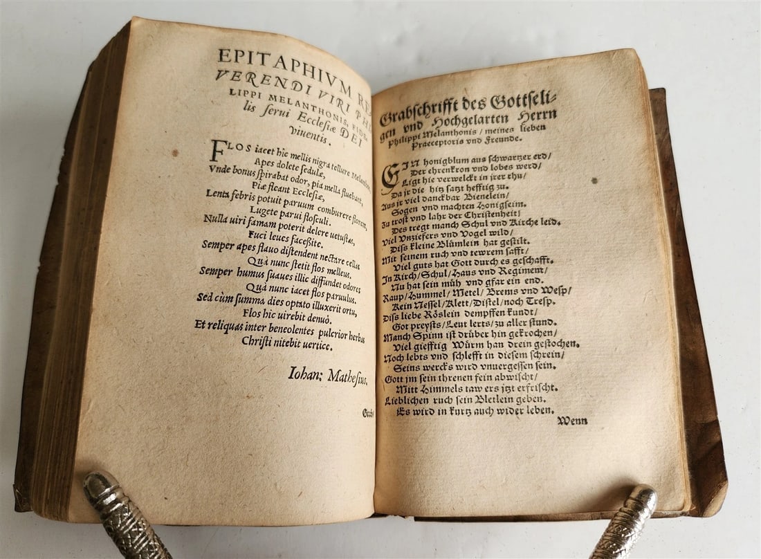 1561 LIFE & DEATH of PHILIP MELANCHTHON antique 16th CENTURY vellum bound - 6