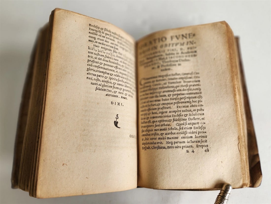 1561 LIFE & DEATH of PHILIP MELANCHTHON antique 16th CENTURY vellum bound - 8