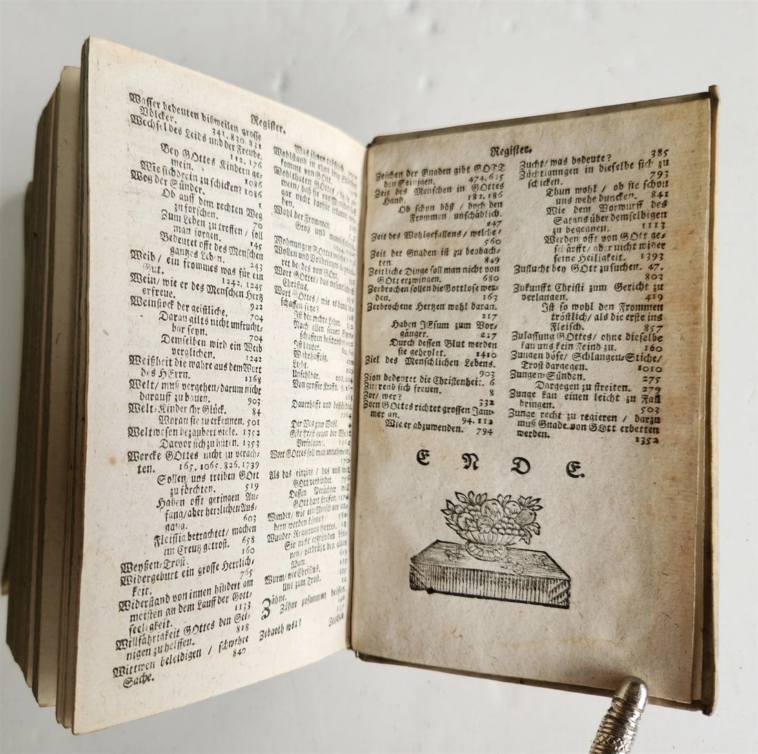 1719 PSALMS of DAVID in GERMAN antique vellum binding - 10