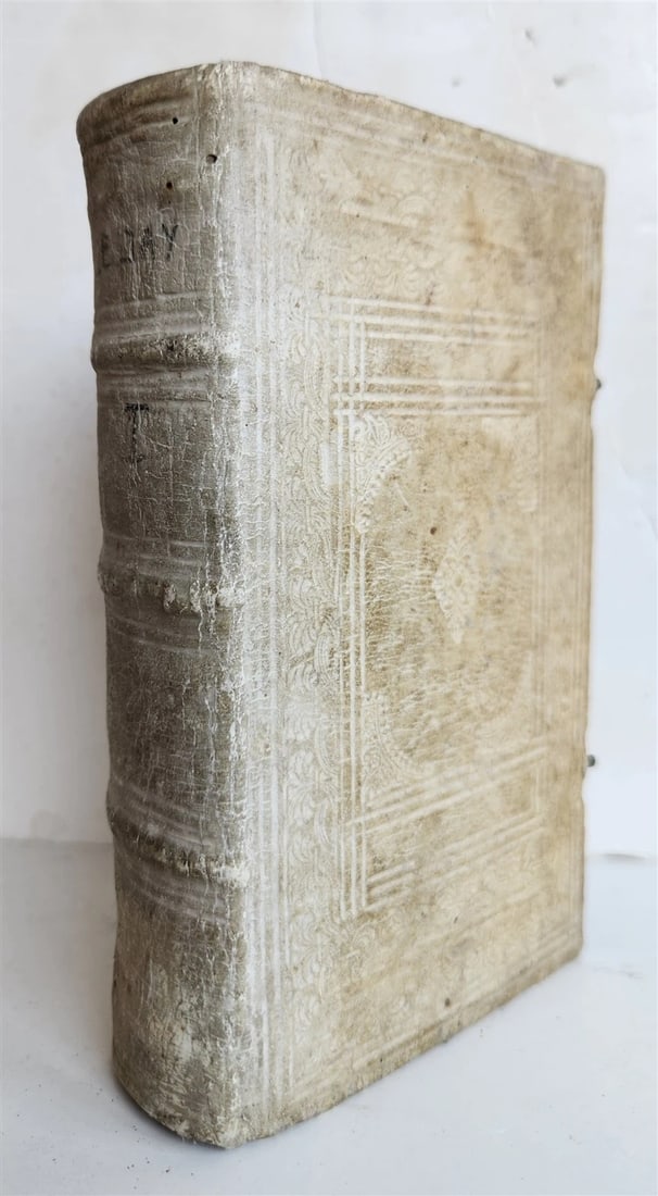 1730 Bibliotheca rhetorum in LATIN antique DECORATIVE PIGSKIN over WOOD BINDING - 4
