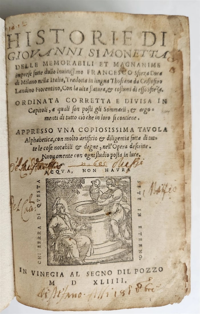 1544 HISTORY of FRANCESCO SFORZA DUKE of MILAN antique 16th CENTURY (1 of 9)