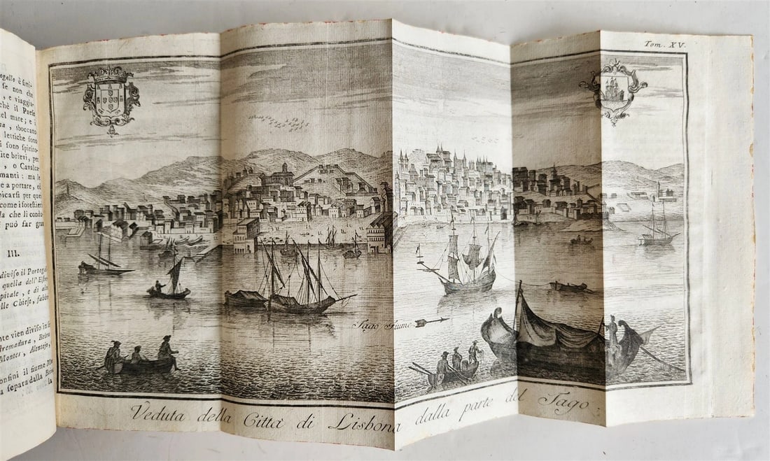 1745 HISTORY of PORTUGAL & SPAIN antique ILLUSTRATED w/ 12 ENGRAVINGS & MAP - 7