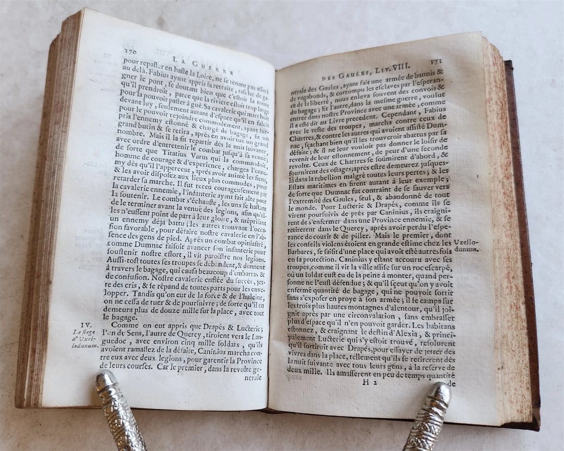 1708 JULIS CAESAR COMMENTARIES antique - 8