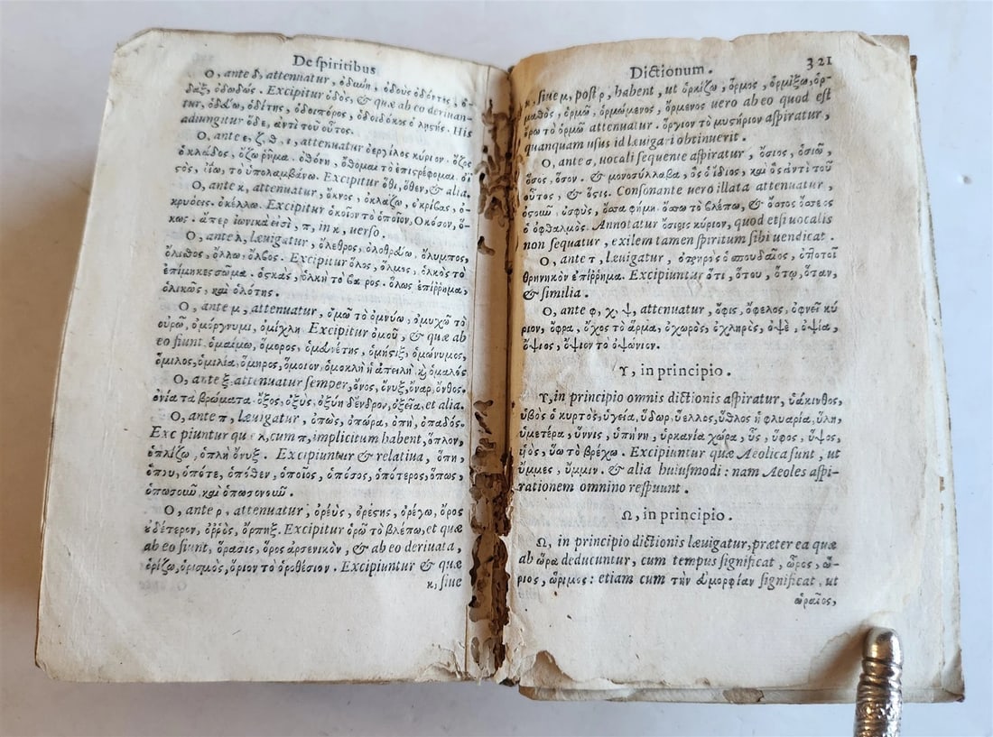 1566 ALDINE PRESS GREEK LANGUAGE GRAMMAR antique URBANUS BELLUNENSIS vellum - 11