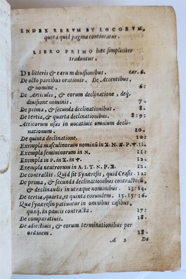 1566 ALDINE PRESS GREEK LANGUAGE GRAMMAR antique URBANUS BELLUNENSIS vellum - 7