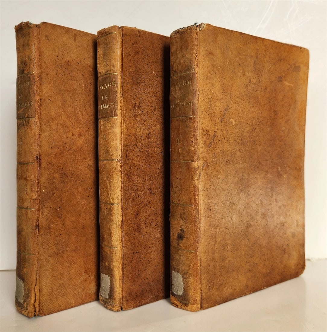 1792 TRAVELS TO GERMANY by RISBECK 3 VOLS antique Voyages en Allemagne w/ MAP - 2