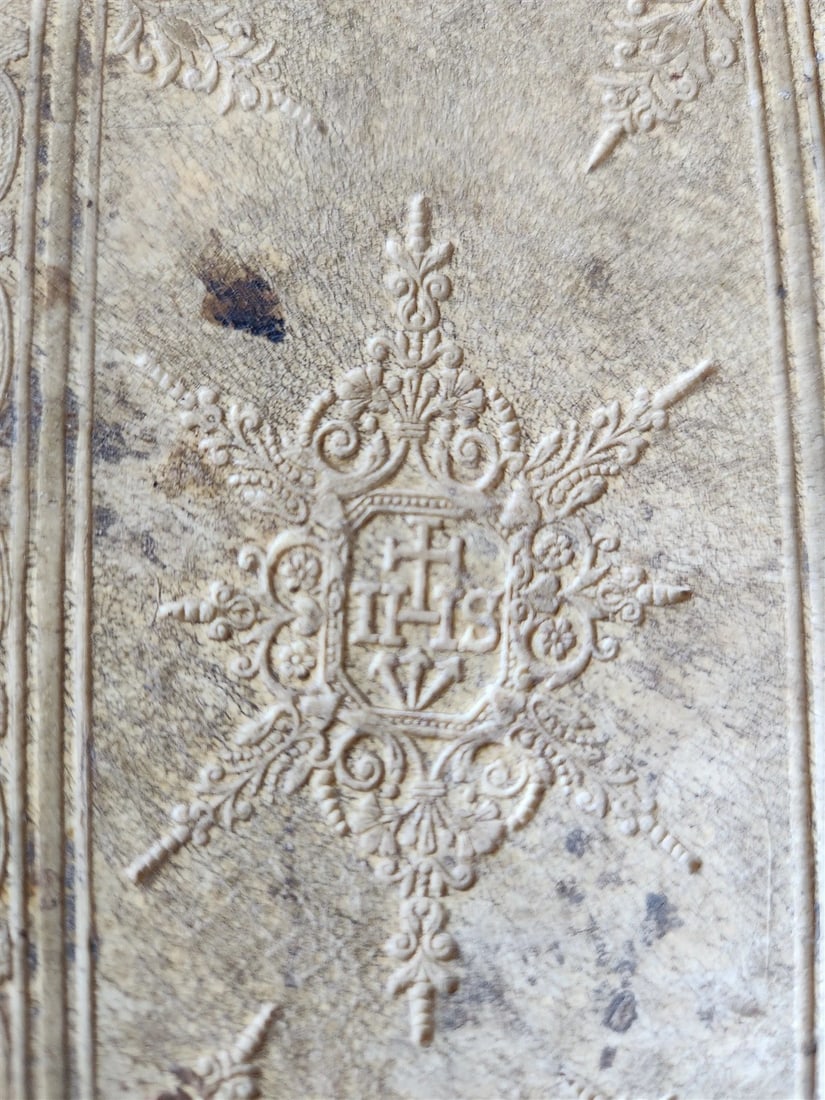1664 COUNCIL OF TRENT antique decorative PIGSKIN over WOOD BINDING w/ CLASPS - 5