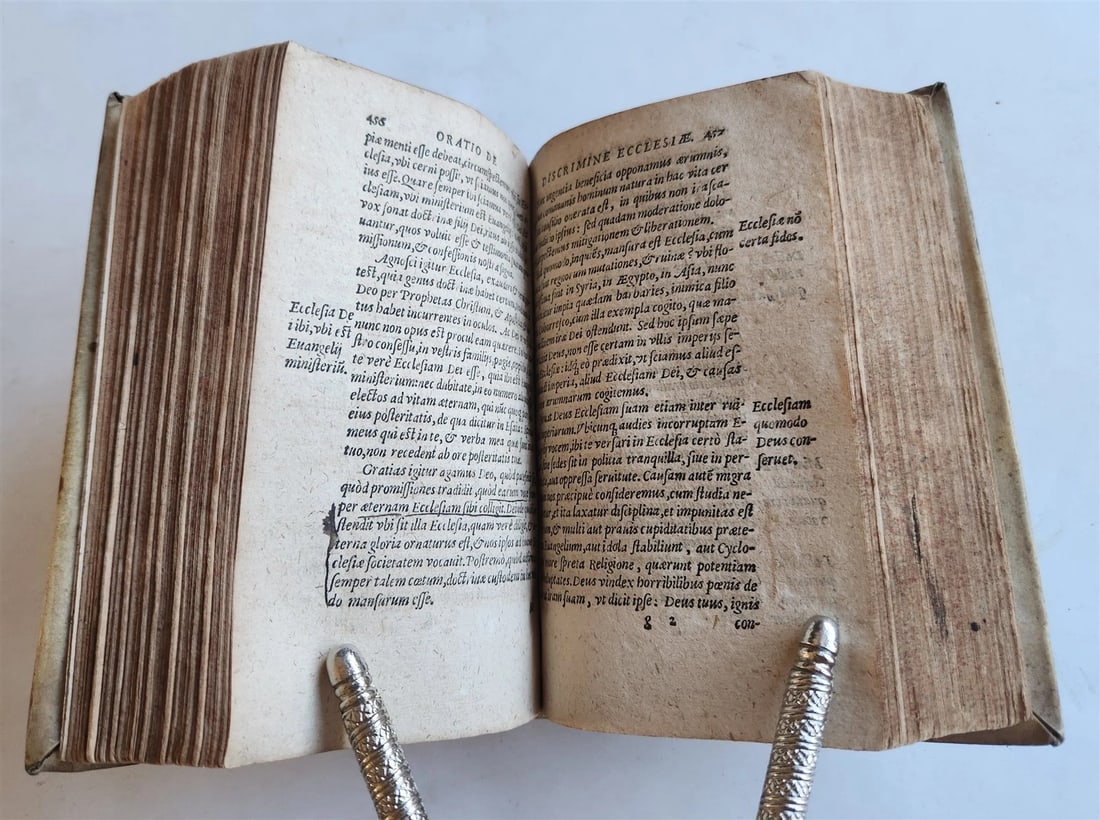 1587 Philip Melanchthon WORKS antique VELLUM BINDING 16th CENTURY - 8