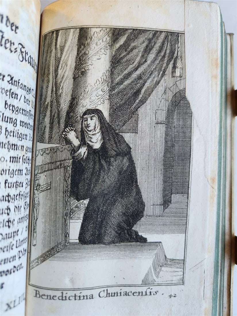 1692 HISTORY of RELIGIOUS ORDERS ILLUSTRATED w/ 164 ENGRAVINGS antique VELLUM - 10