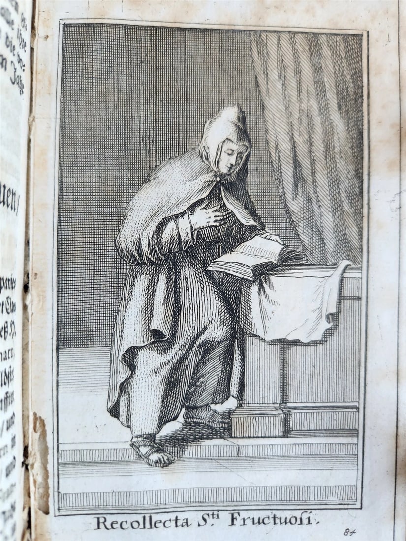 1692 HISTORY of RELIGIOUS ORDERS ILLUSTRATED w/ 164 ENGRAVINGS antique VELLUM - 12