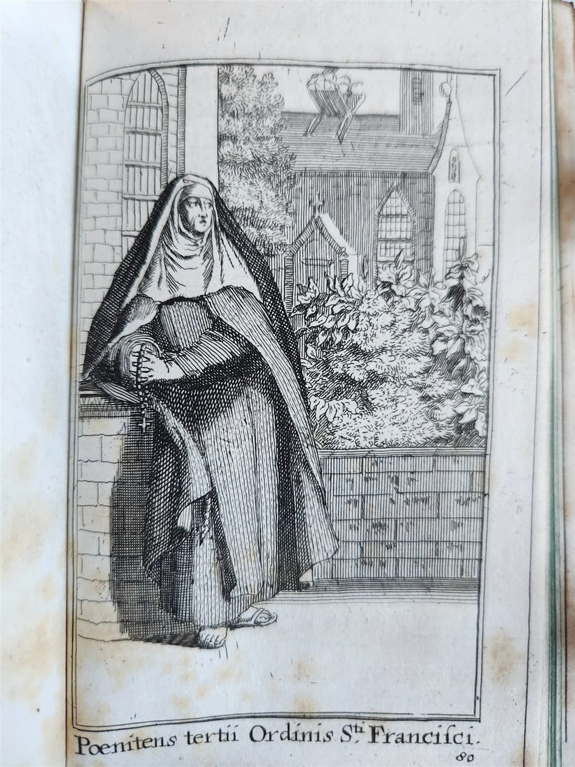 1692 HISTORY of RELIGIOUS ORDERS ILLUSTRATED w/ 164 ENGRAVINGS antique VELLUM - 15