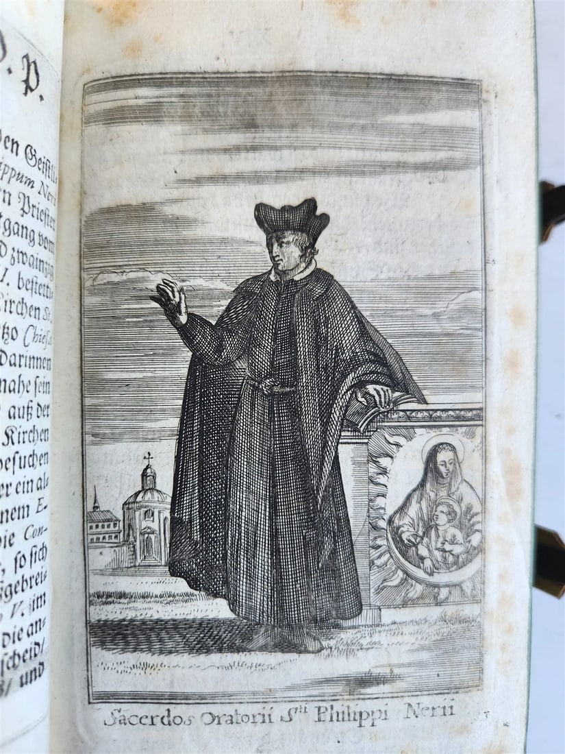 1692 HISTORY of RELIGIOUS ORDERS ILLUSTRATED w/ 164 ENGRAVINGS antique VELLUM - 8