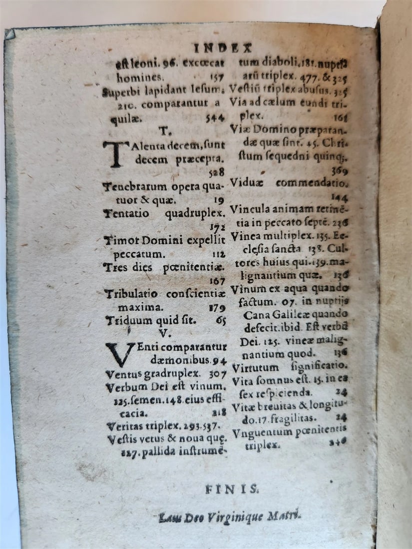 1608 SERMONS by JEAN QUINTIN antique PIGSKIN over WOOD BINDING - 10