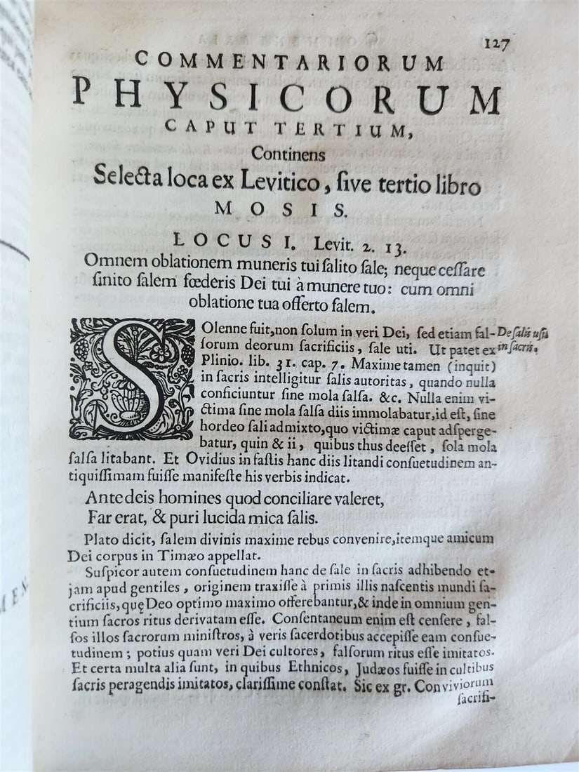 1651 COMMENTARIA PHYSICA by JOHANN MEY antique - 5