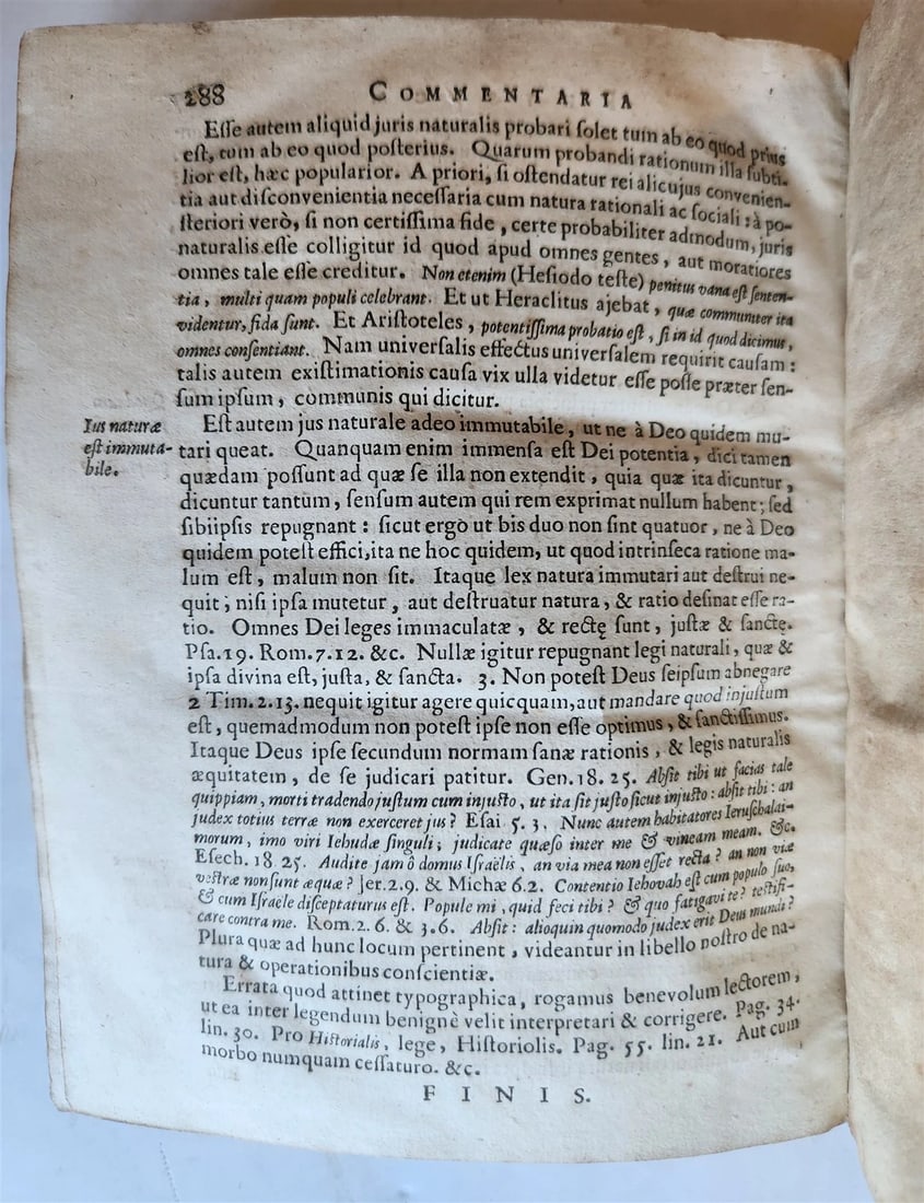 1651 COMMENTARIA PHYSICA by JOHANN MEY antique - 6