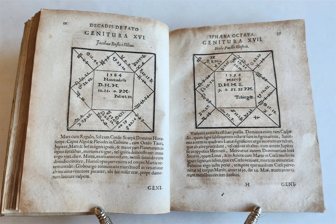 1665 ASTROLOGY HOROSCOPES antique ILLUSTRATED physiognomy chiromancy metoscopy - 12
