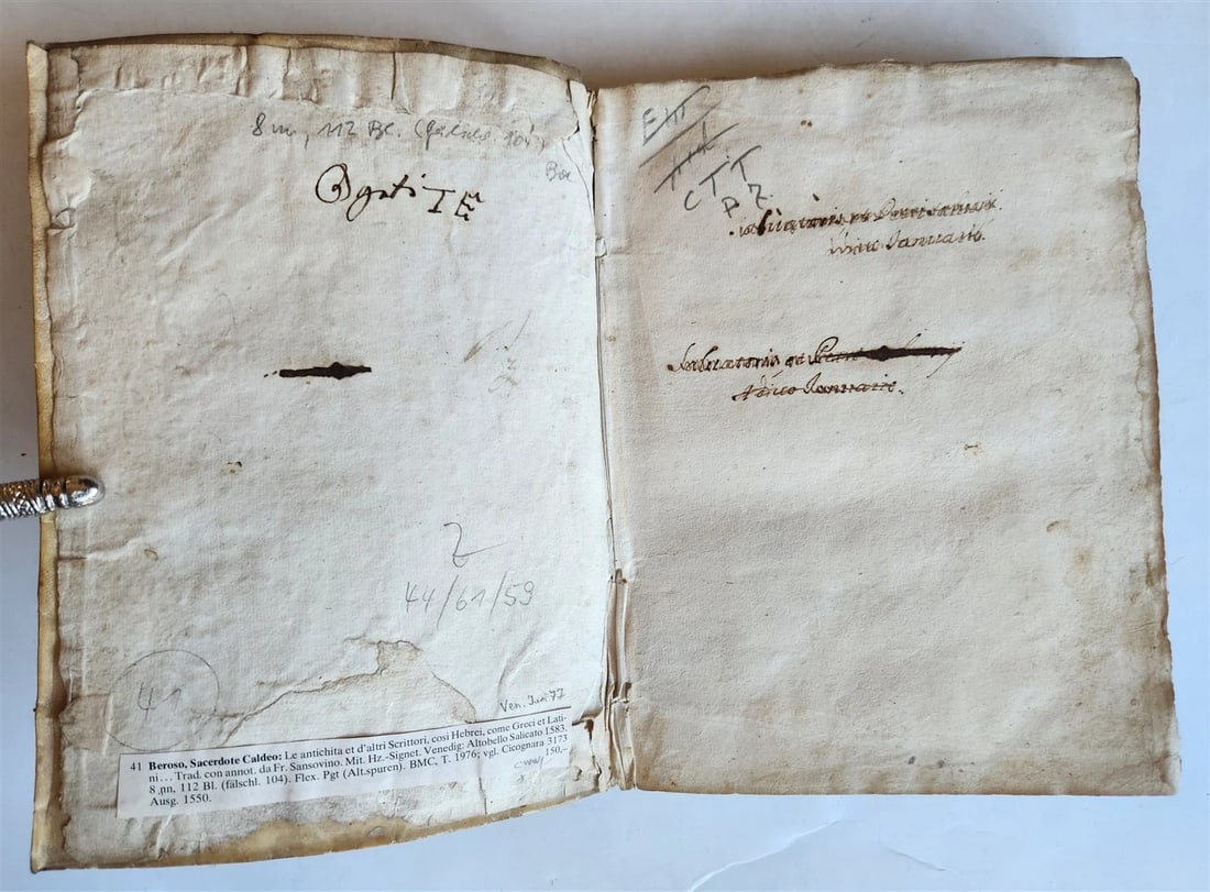 1583 ANTIQUITIES of CHALDEAN PRIES BEROSSUS antique by Francesco Sansovino - 5