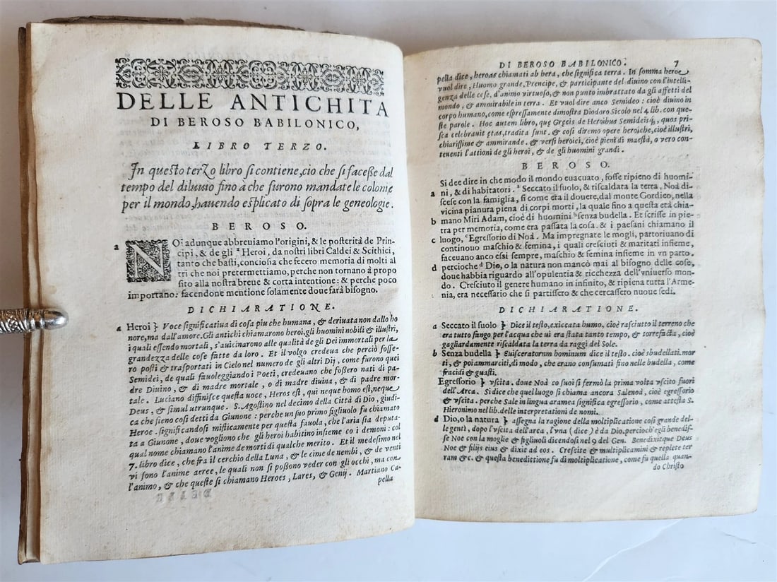 1583 ANTIQUITIES of CHALDEAN PRIES BEROSSUS antique by Francesco Sansovino - 7