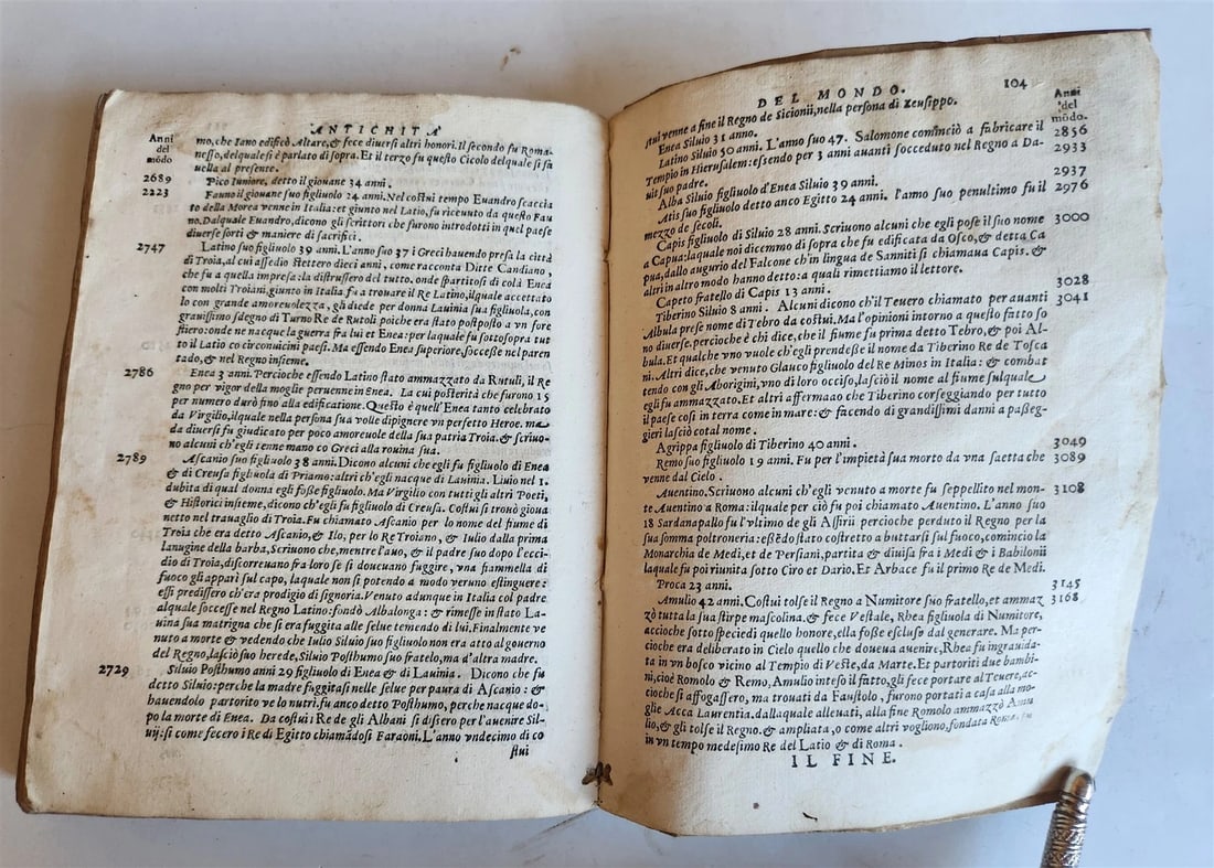 1583 ANTIQUITIES of CHALDEAN PRIES BEROSSUS antique by Francesco Sansovino - 9