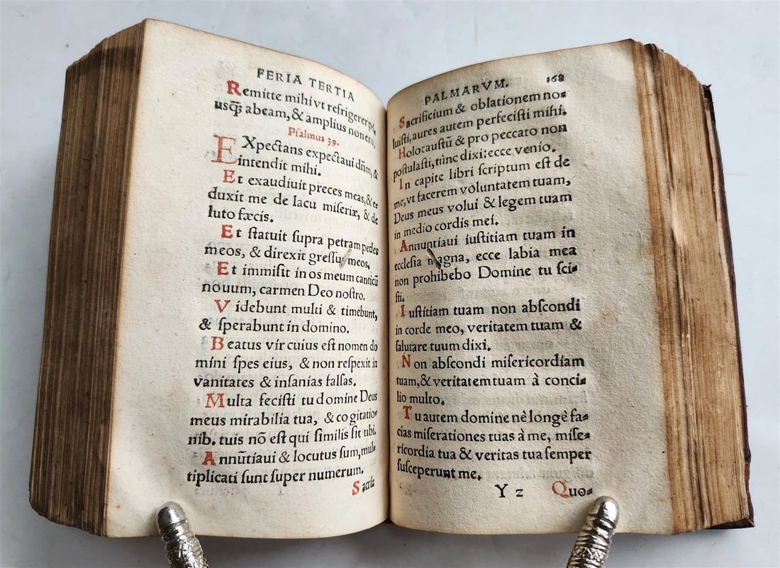 1597 LITURGY ILLUSTRATED Office of Holy Week antique ORIGINAL 16th CENT. BINDING - 12