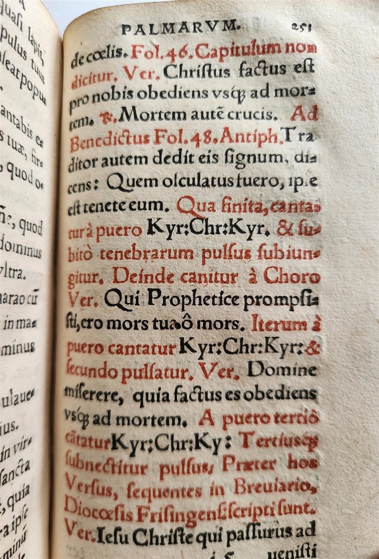 1597 LITURGY ILLUSTRATED Office of Holy Week antique ORIGINAL 16th CENT. BINDING - 14