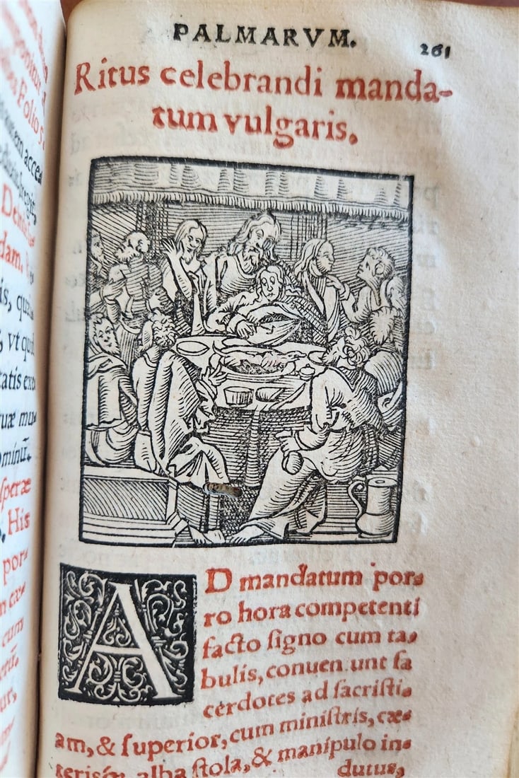 1597 LITURGY ILLUSTRATED Office of Holy Week antique ORIGINAL 16th CENT. BINDING - 4