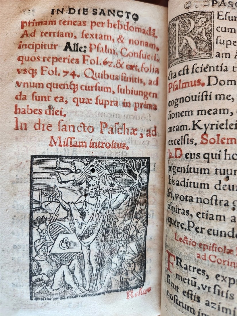 1597 LITURGY ILLUSTRATED Office of Holy Week antique ORIGINAL 16th CENT. BINDING - 6