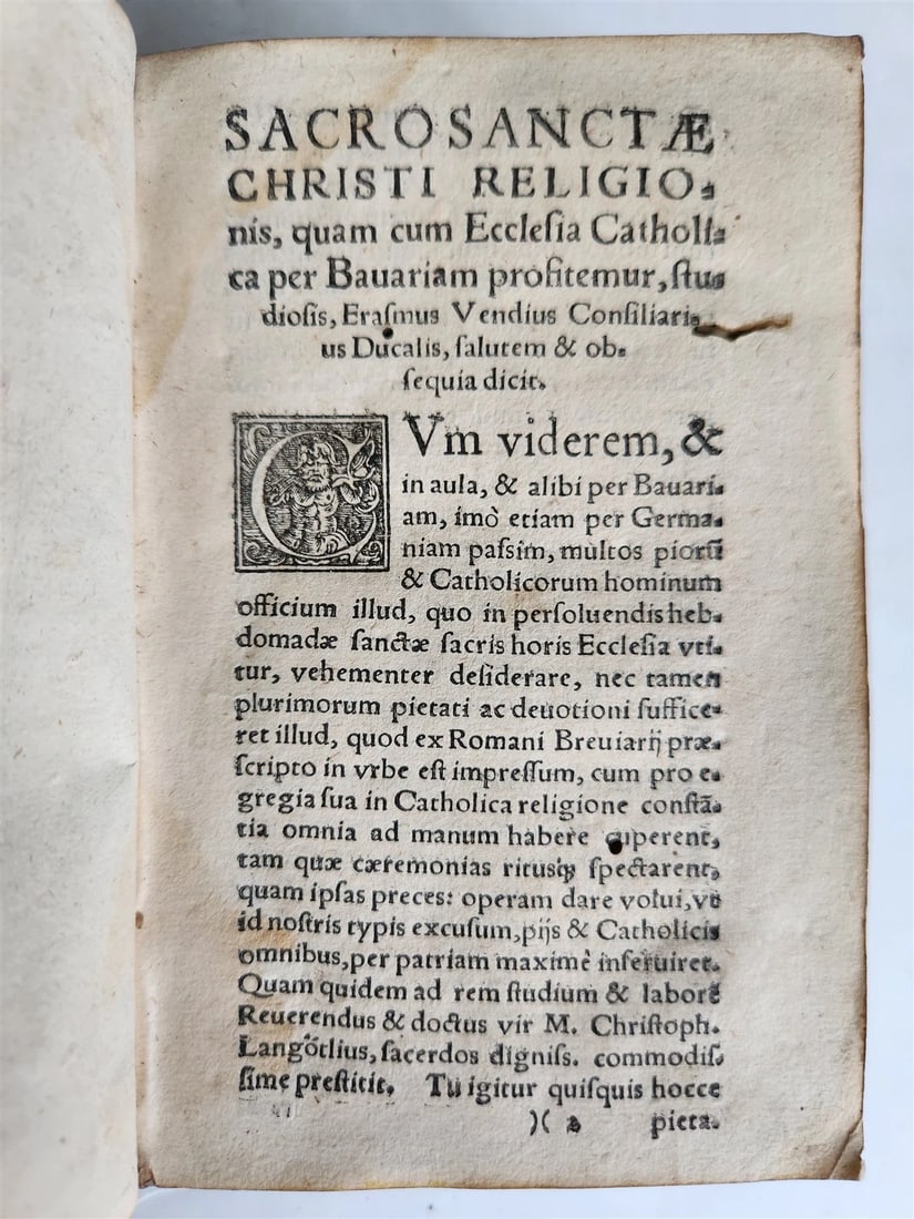 1597 LITURGY ILLUSTRATED Office of Holy Week antique ORIGINAL 16th CENT. BINDING - 7