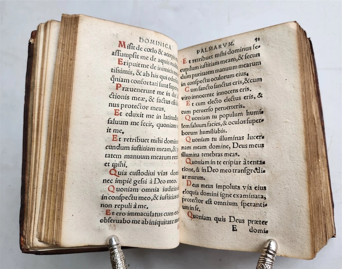 1597 LITURGY ILLUSTRATED Office of Holy Week antique ORIGINAL 16th CENT. BINDING - 8