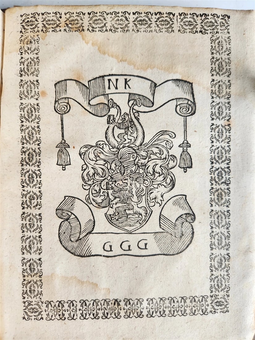 1604 HISTORY of FRANCISCAN ORDER in GERMAN by Mark of Lisbon antique PIGSKIN - 3