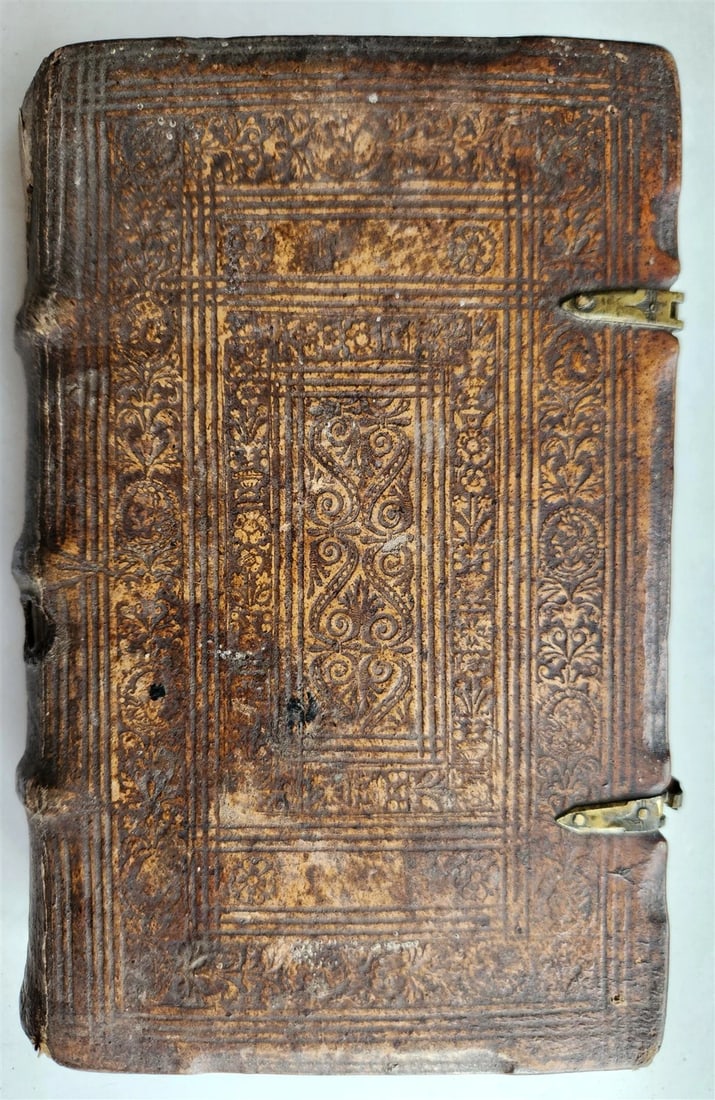 1581 SERMONS in LATIN Concionum de tempore antique PIGSKIN BINDING w/ CLASPS - 5